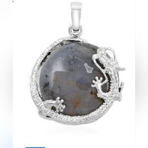 Mass Agate Dragon Sphere Pendant
